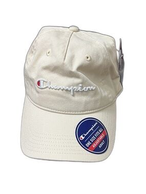 Champion Cream Embroidered Script Baseball Cap